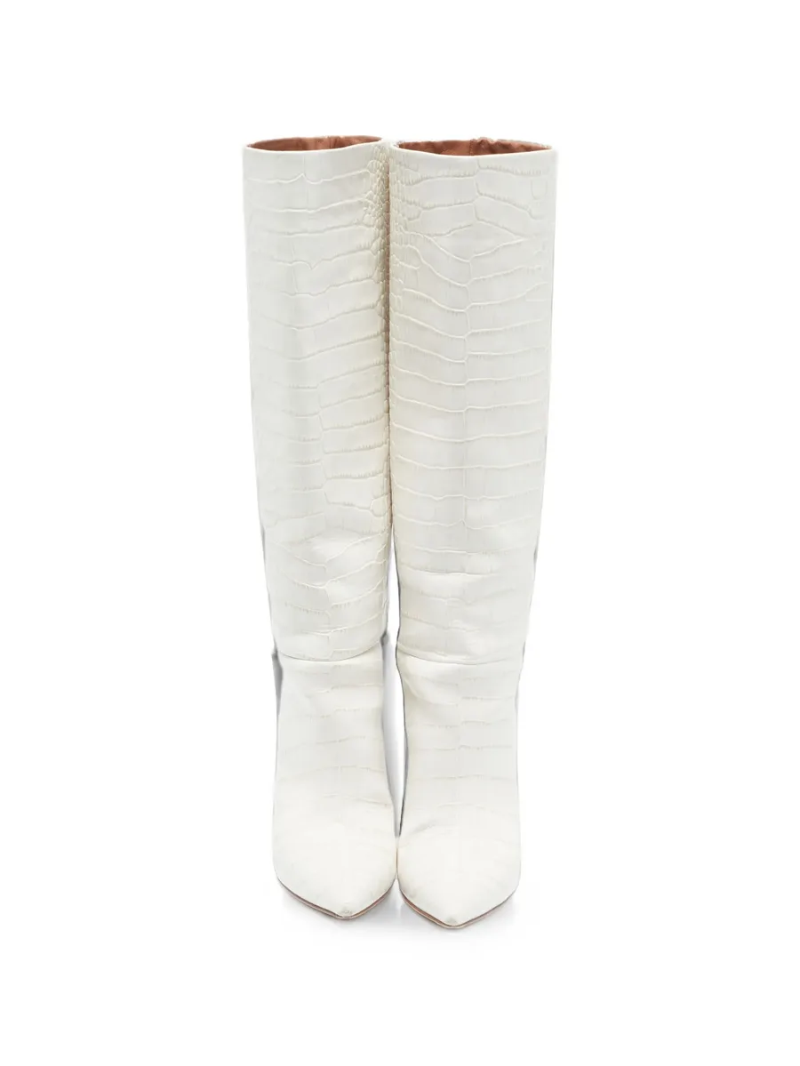 leather knee-length boots 4