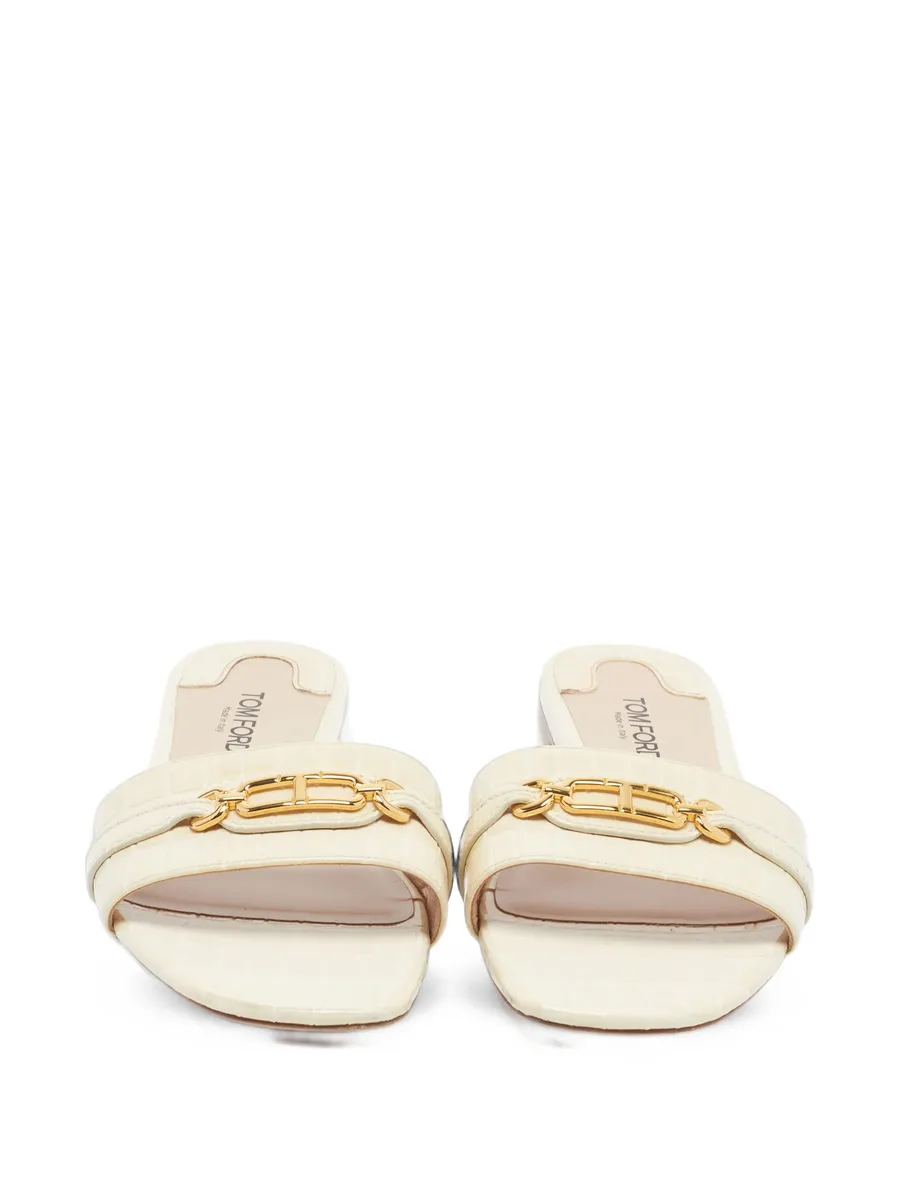 chain-embellished flat sandals 4