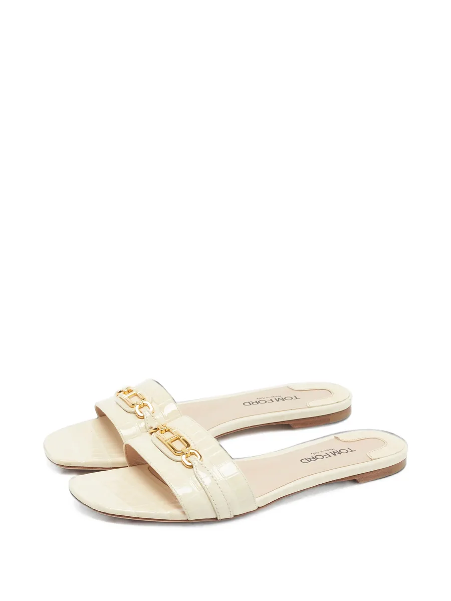 chain-embellished flat sandals 3
