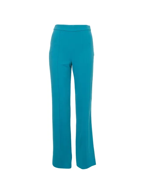 crepe flared trousers