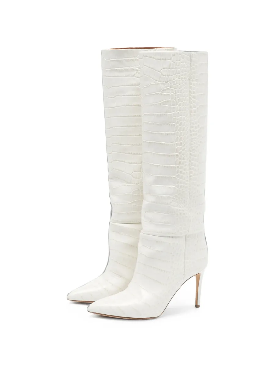 leather knee-length boots 2