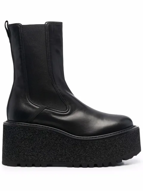 Gaucho platform-sole boots