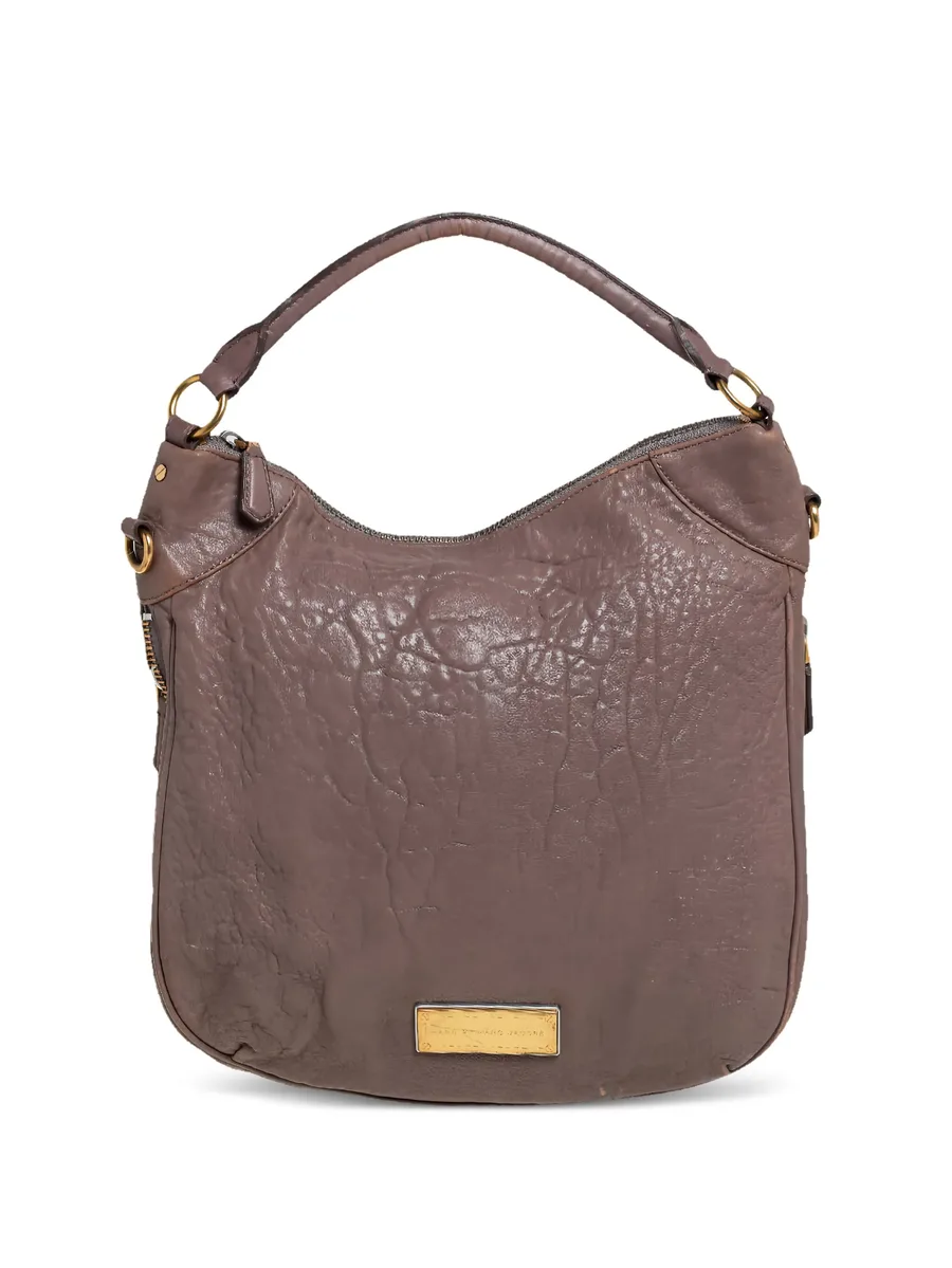textured leather shoulder bag 1
