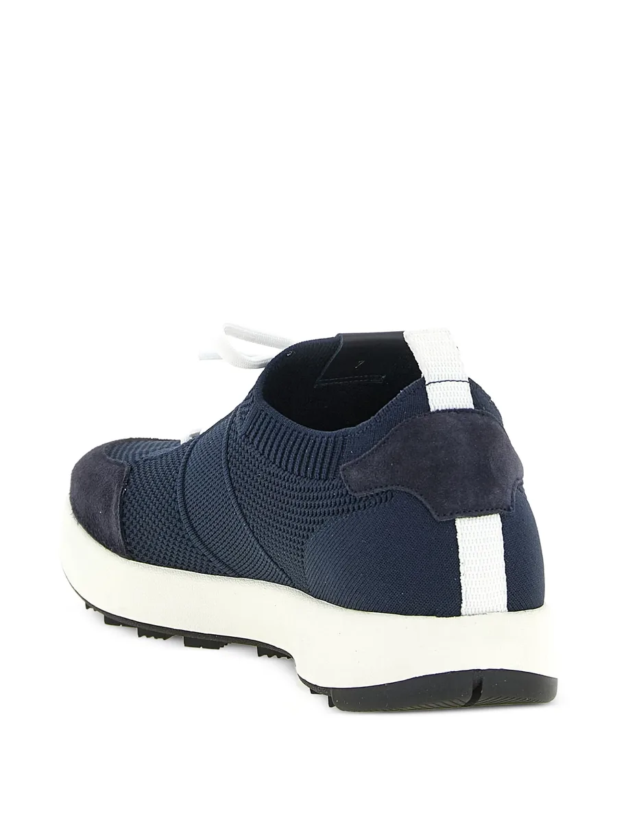 knitted suede-panel sneakers 7