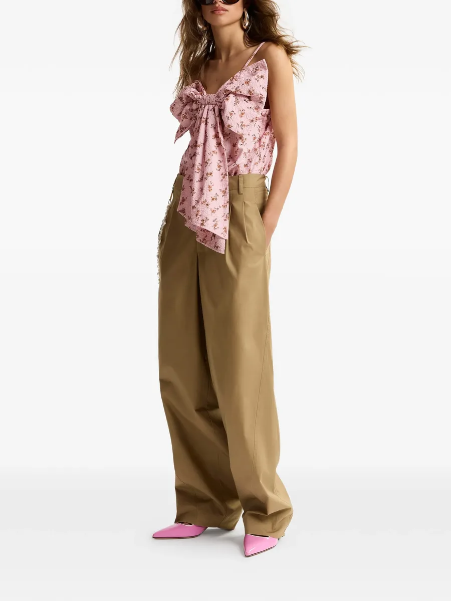 pleated pearl-detail trousers 5