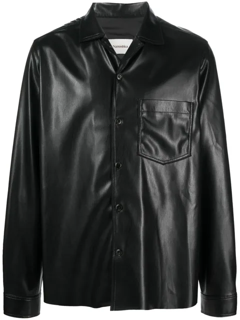 coated-finish shirt jacket