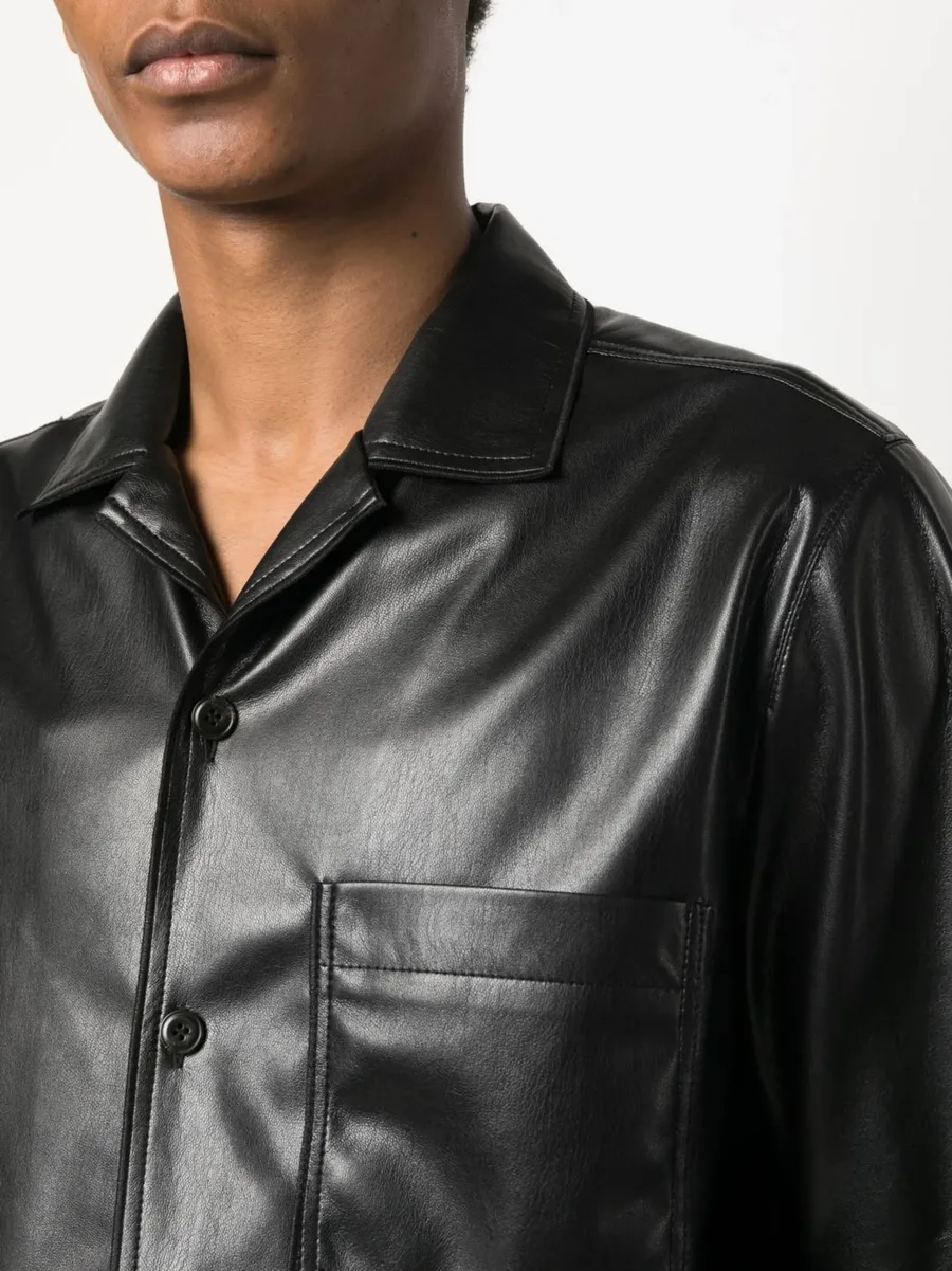 coated-finish shirt jacket 7