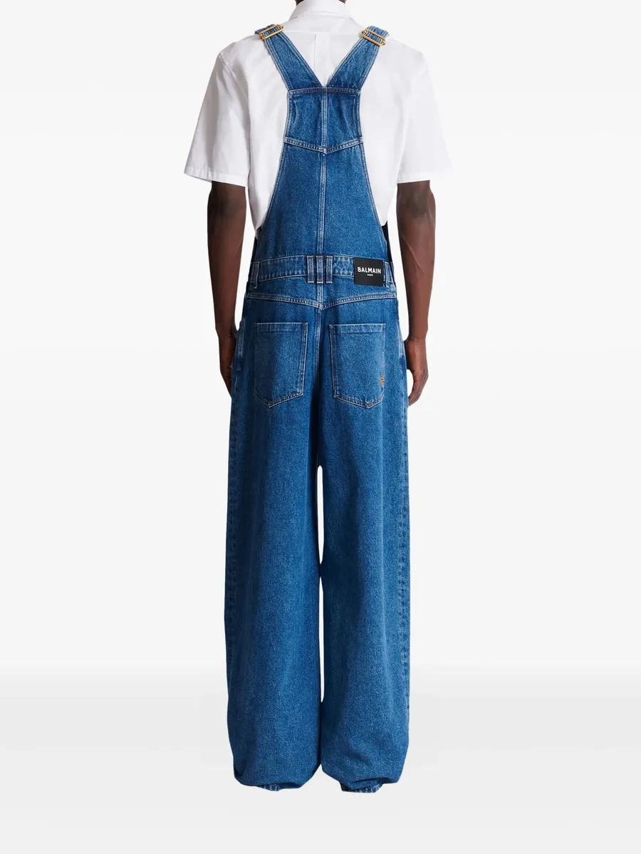 T-bar-fastening denim jumpsuit 7