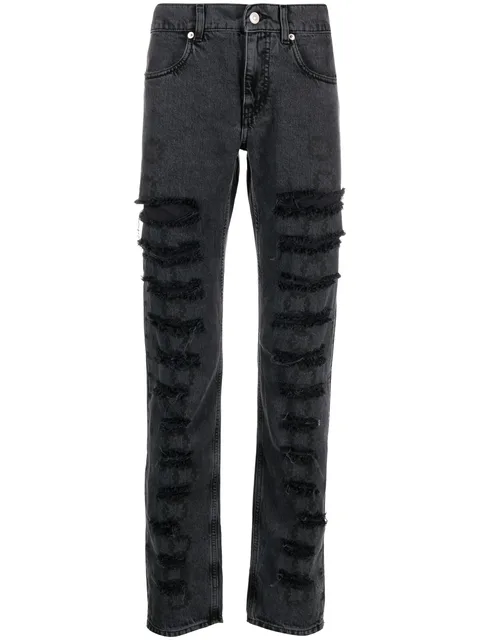 distressed-effect skinny jeans