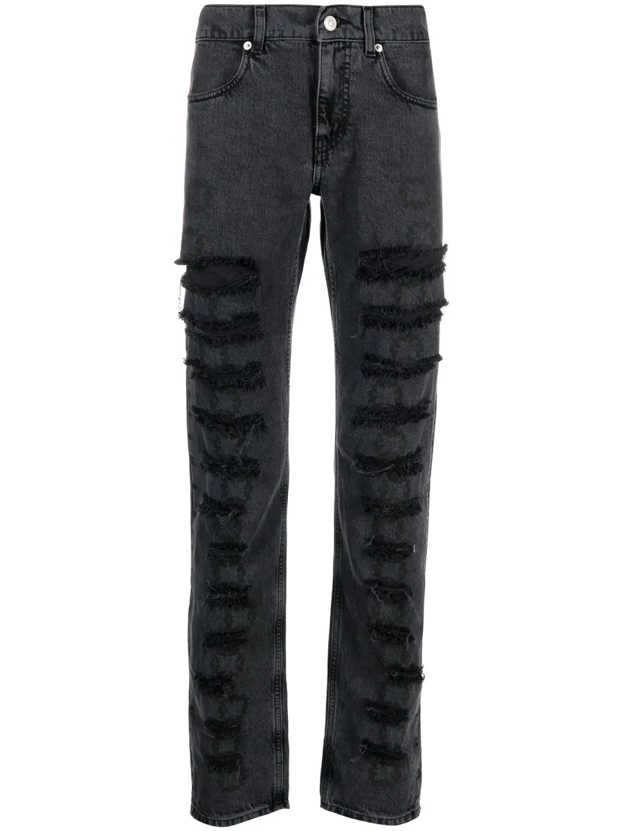 distressed-effect skinny jeans 1