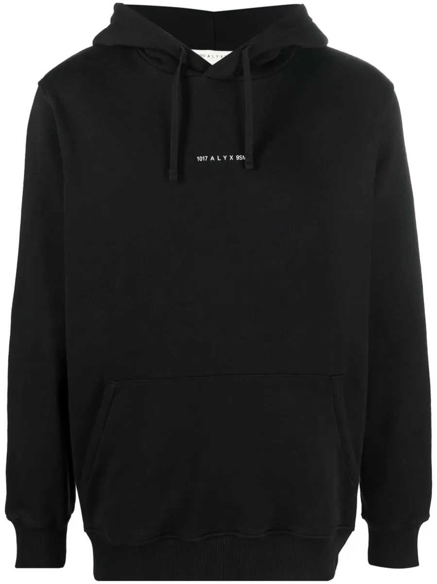 logo-print cotton hoodie 1