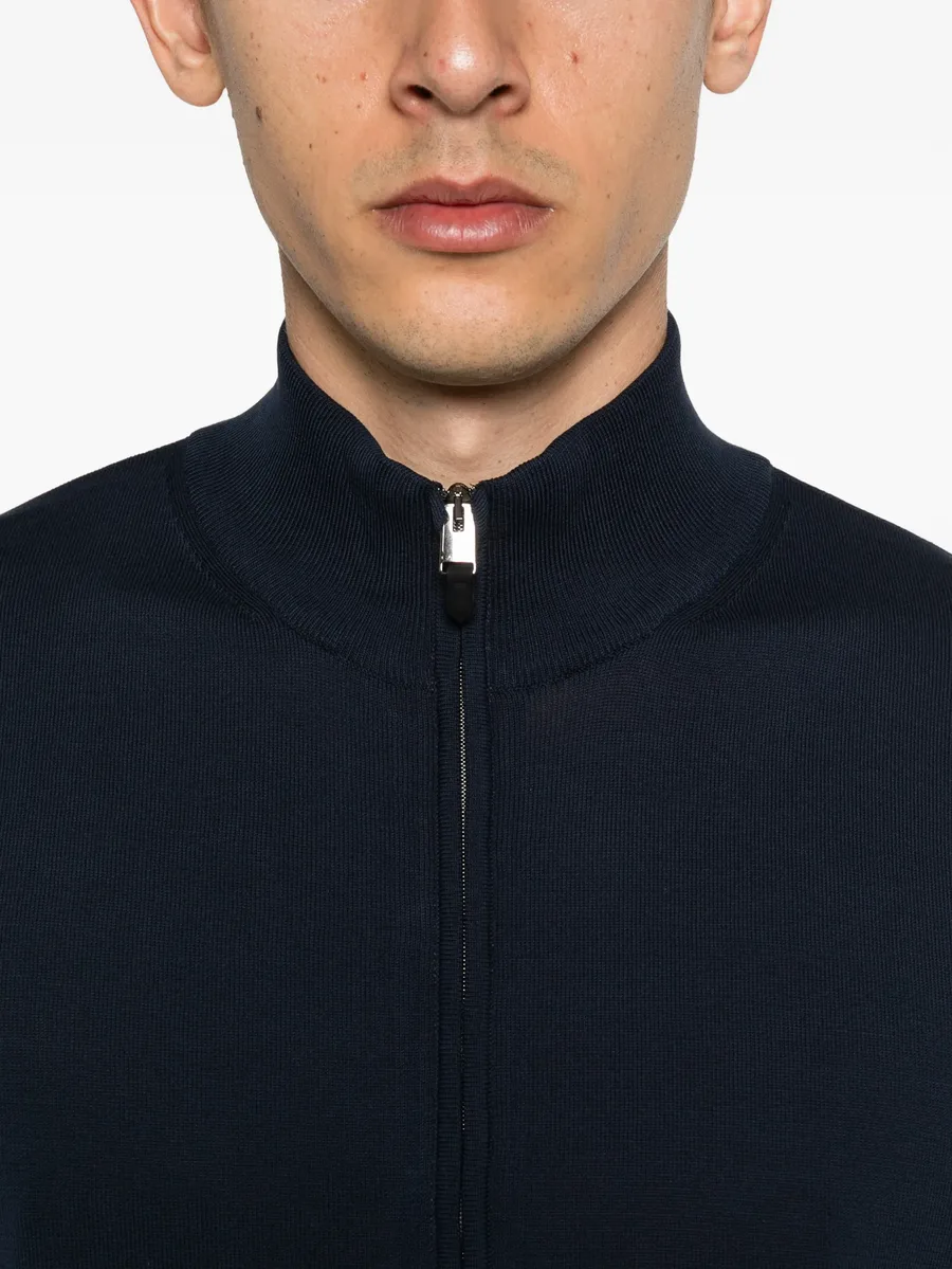 zip-up knitted cardigan 9