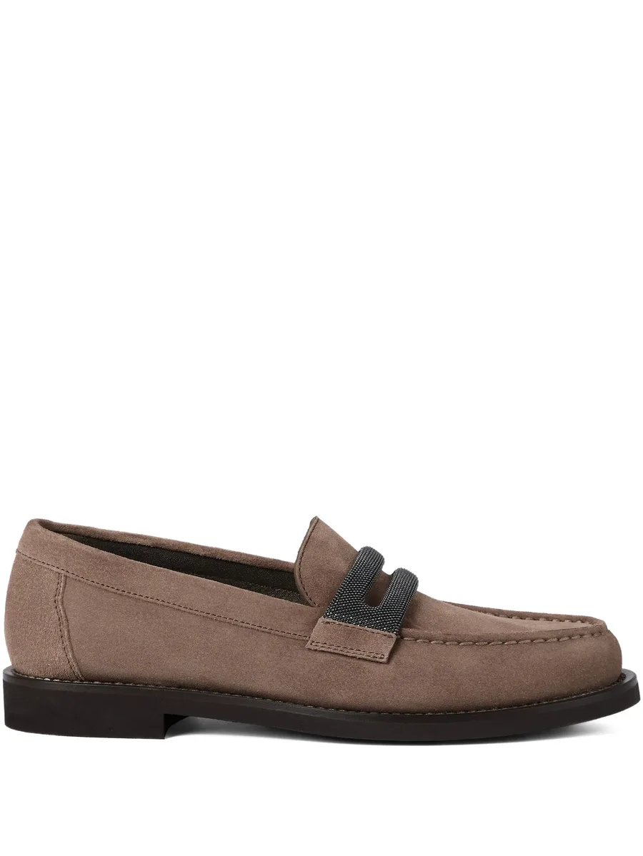 suede penny loafers 1