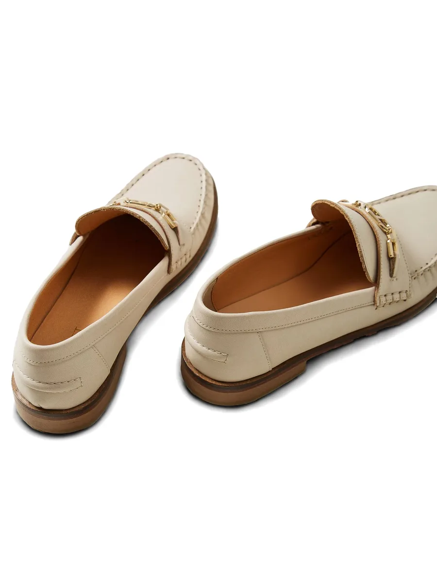 Oval T leather loafers 6