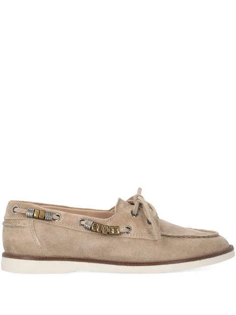 suede lace-up loafers