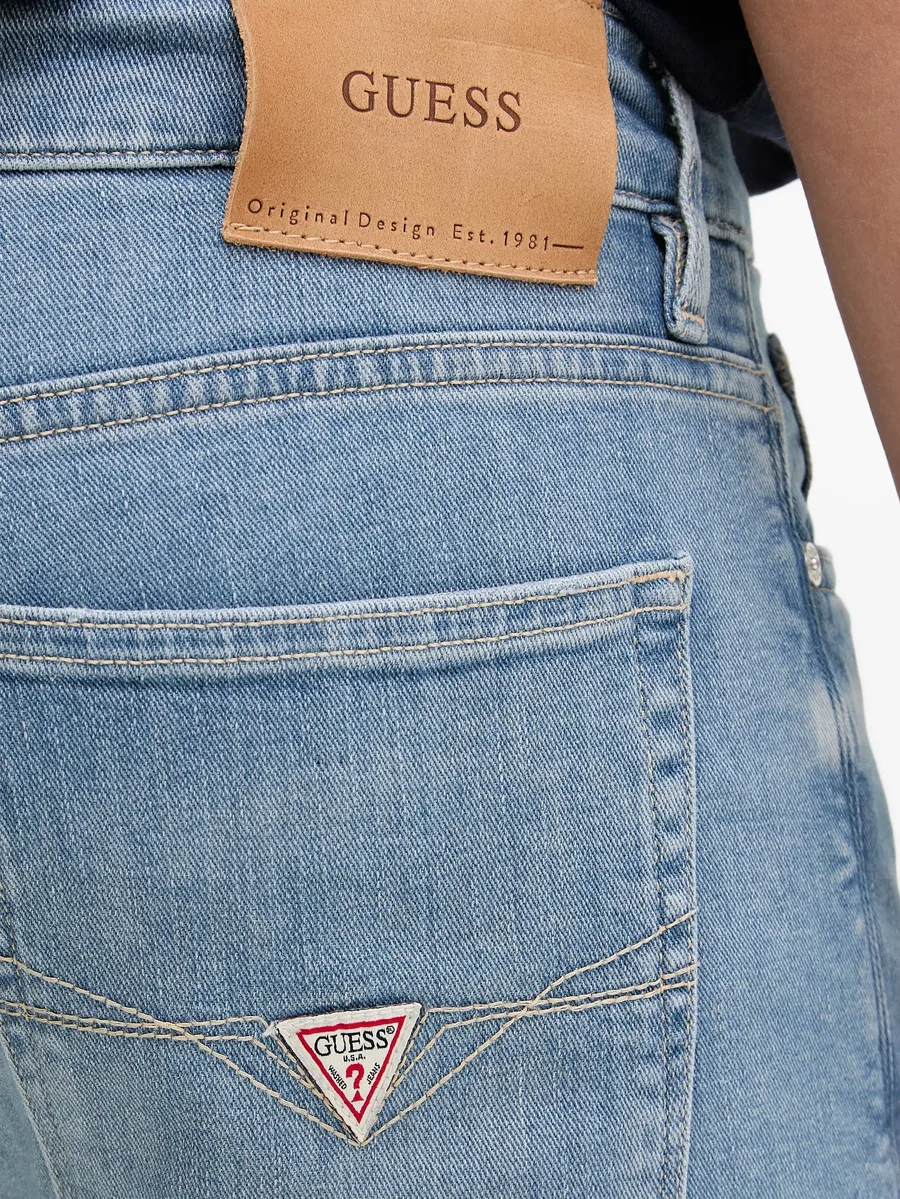 logo patch denim jeans 7