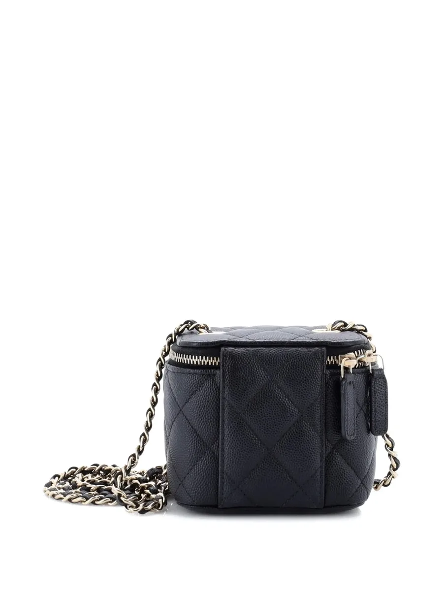 мини-сумка Classic Vanity Case with Chain Quilted Caviar Mini 3