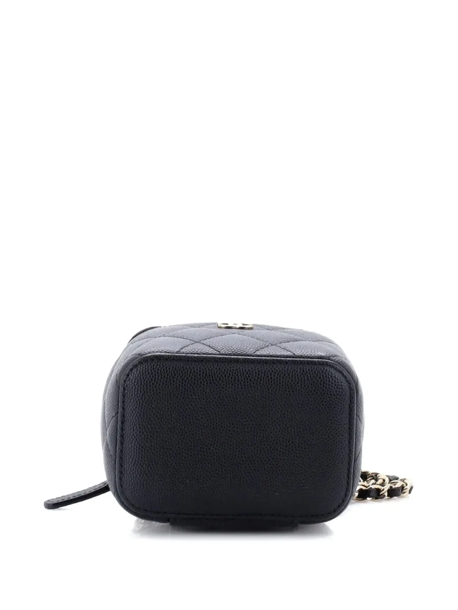мини-сумка Classic Vanity Case with Chain Quilted Caviar Mini 7
