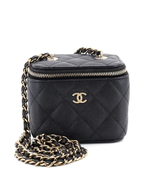 мини-сумка Classic Vanity Case with Chain Quilted Caviar Mini