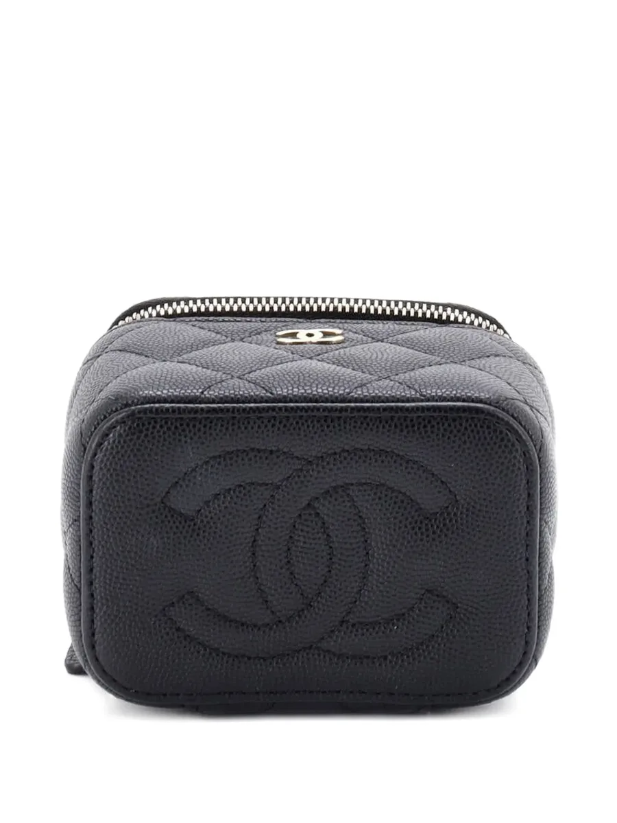 мини-сумка Classic Vanity Case with Chain Quilted Caviar Mini 8
