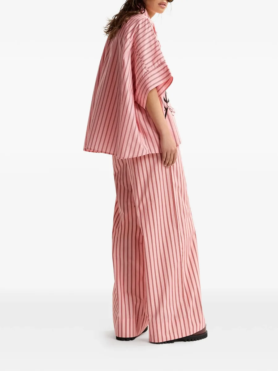 striped drawstring-waist trousers 7