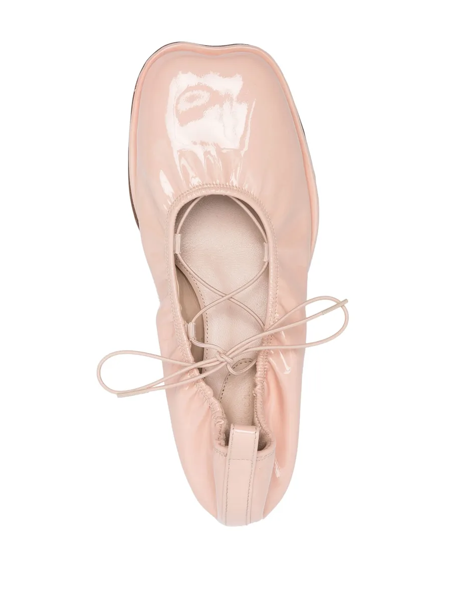 heart-toe patent leather ballerina shoes 7