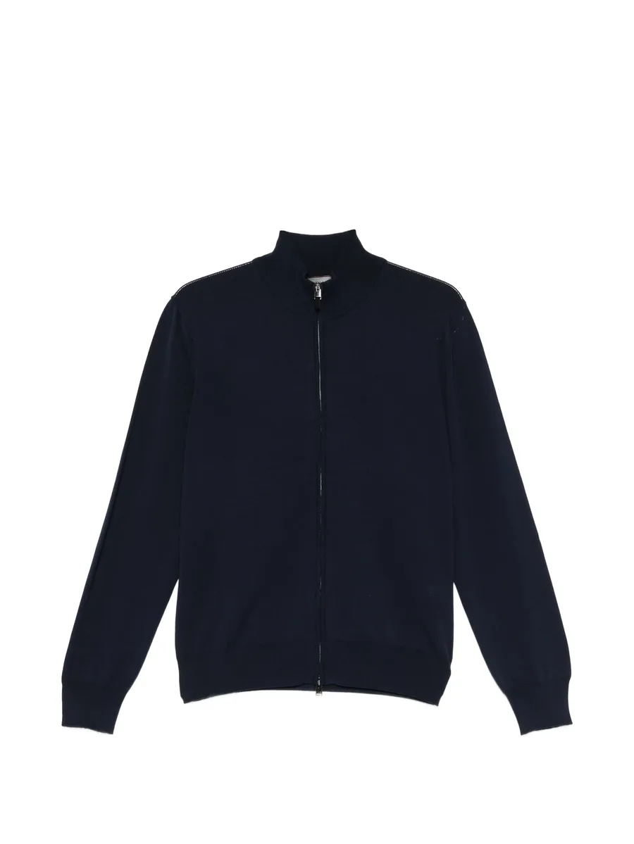 zip-up knitted cardigan 1