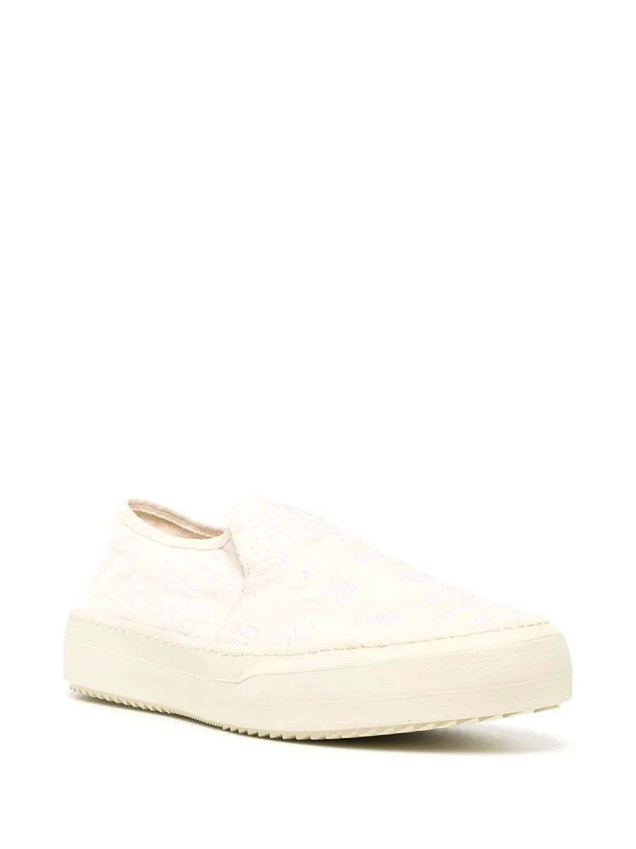 embroidered-design slip-on sneakers 4