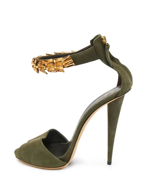 leather heeled sandals