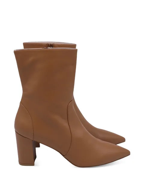 leather pointed-toe ankle boots