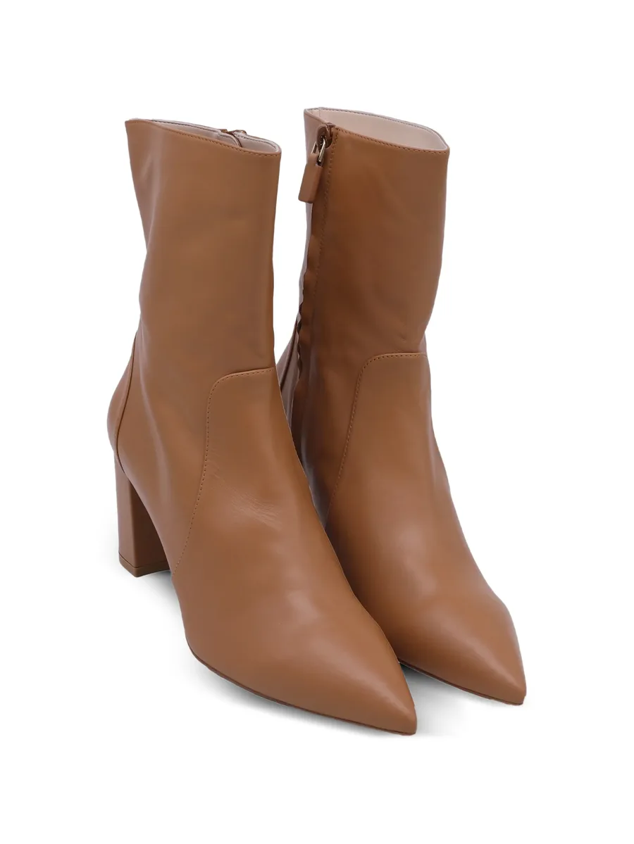 leather pointed-toe ankle boots 3