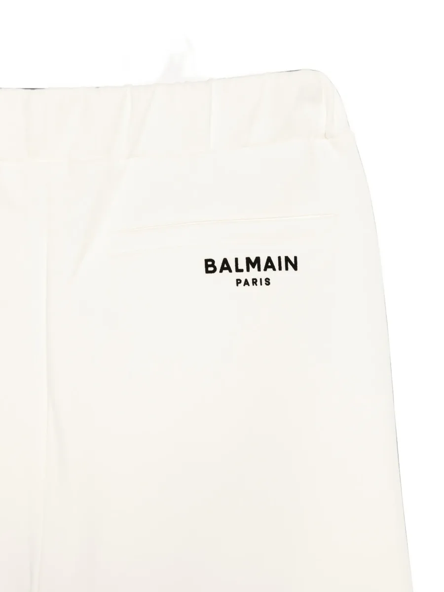 logo-print pintuck-detail trousers 2