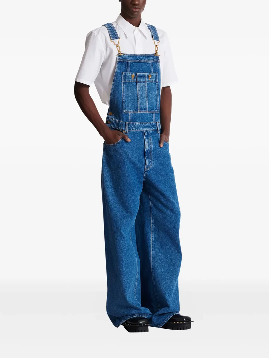 T-bar-fastening denim jumpsuit 6