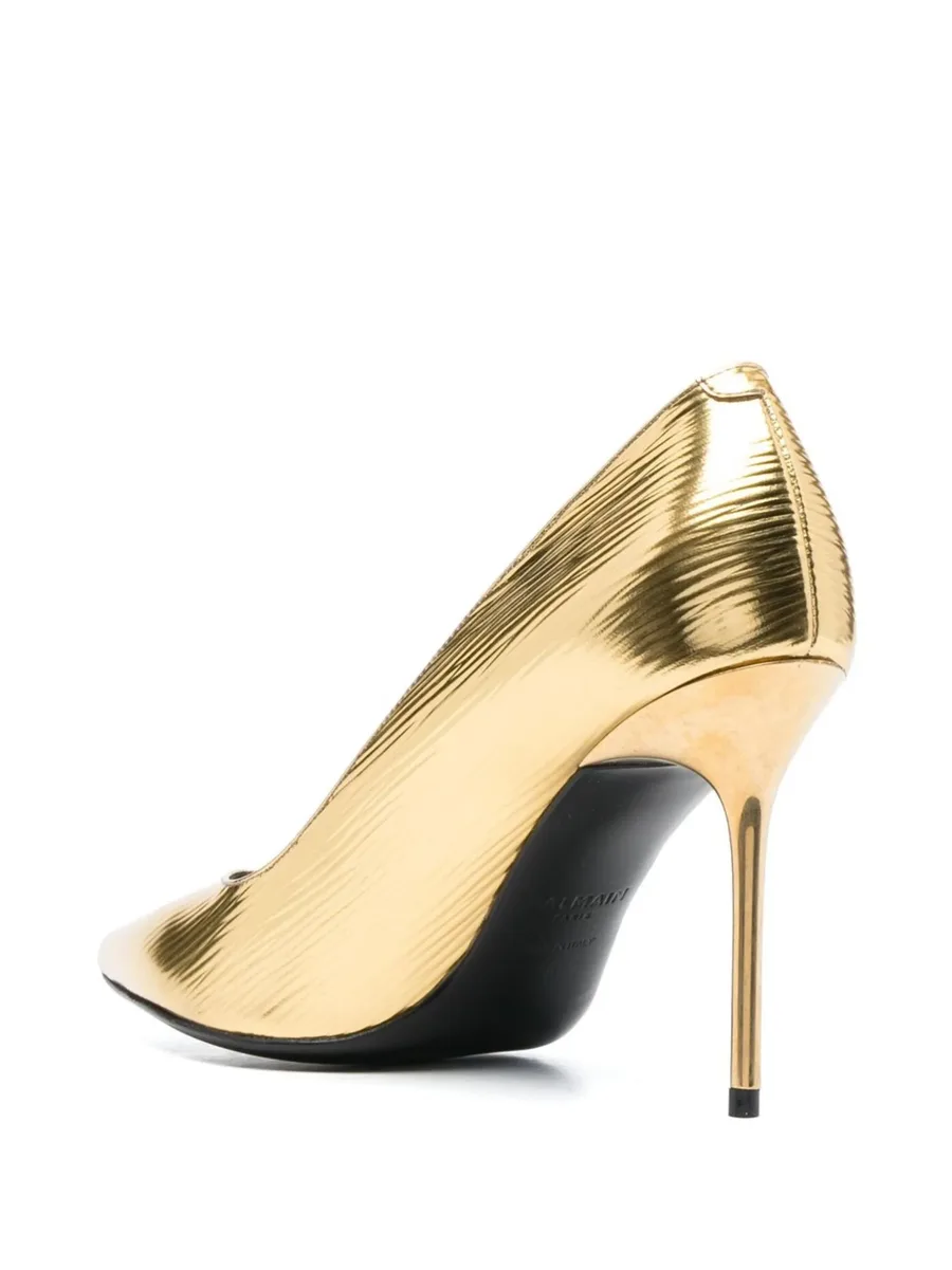 100mm metallic pointed-toe pumps 5