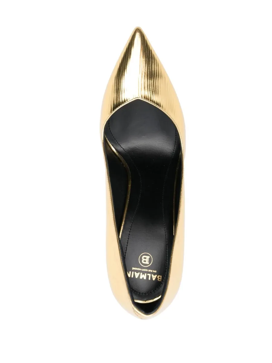 100mm metallic pointed-toe pumps 8