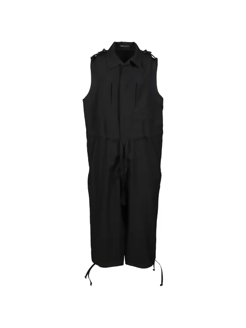 epaulette-detail wool jumpsuit