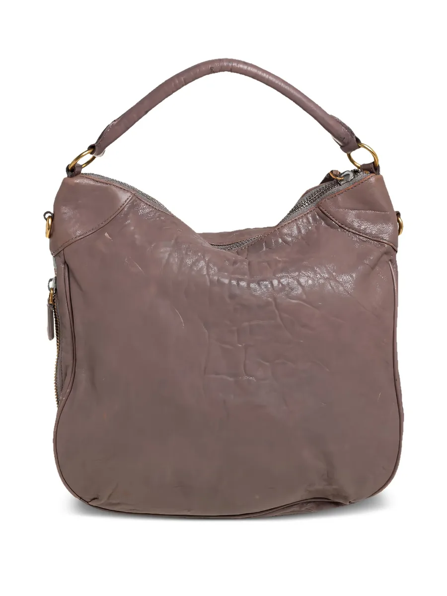 textured leather shoulder bag 5