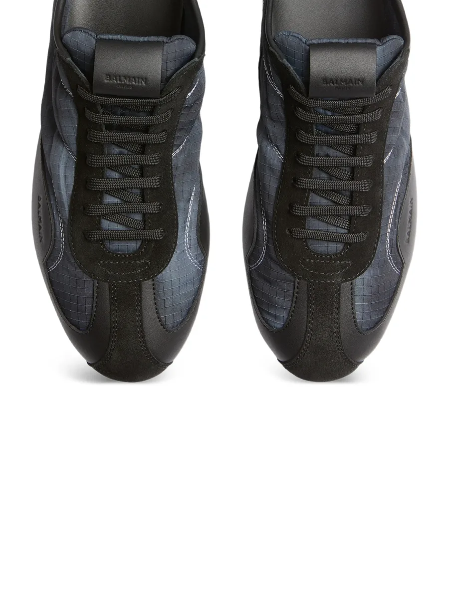 Racing low trainers in nylon and leather 7