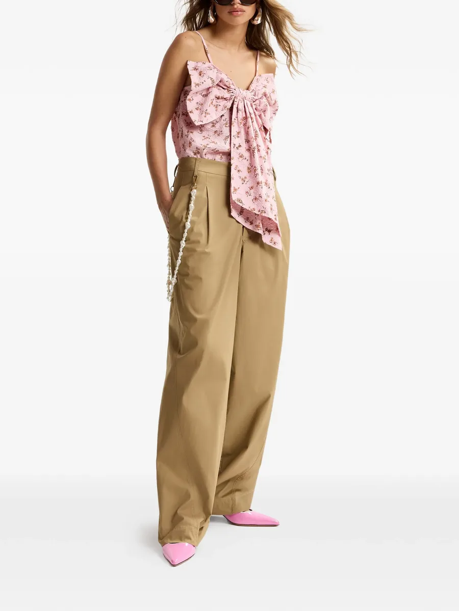pleated pearl-detail trousers 4