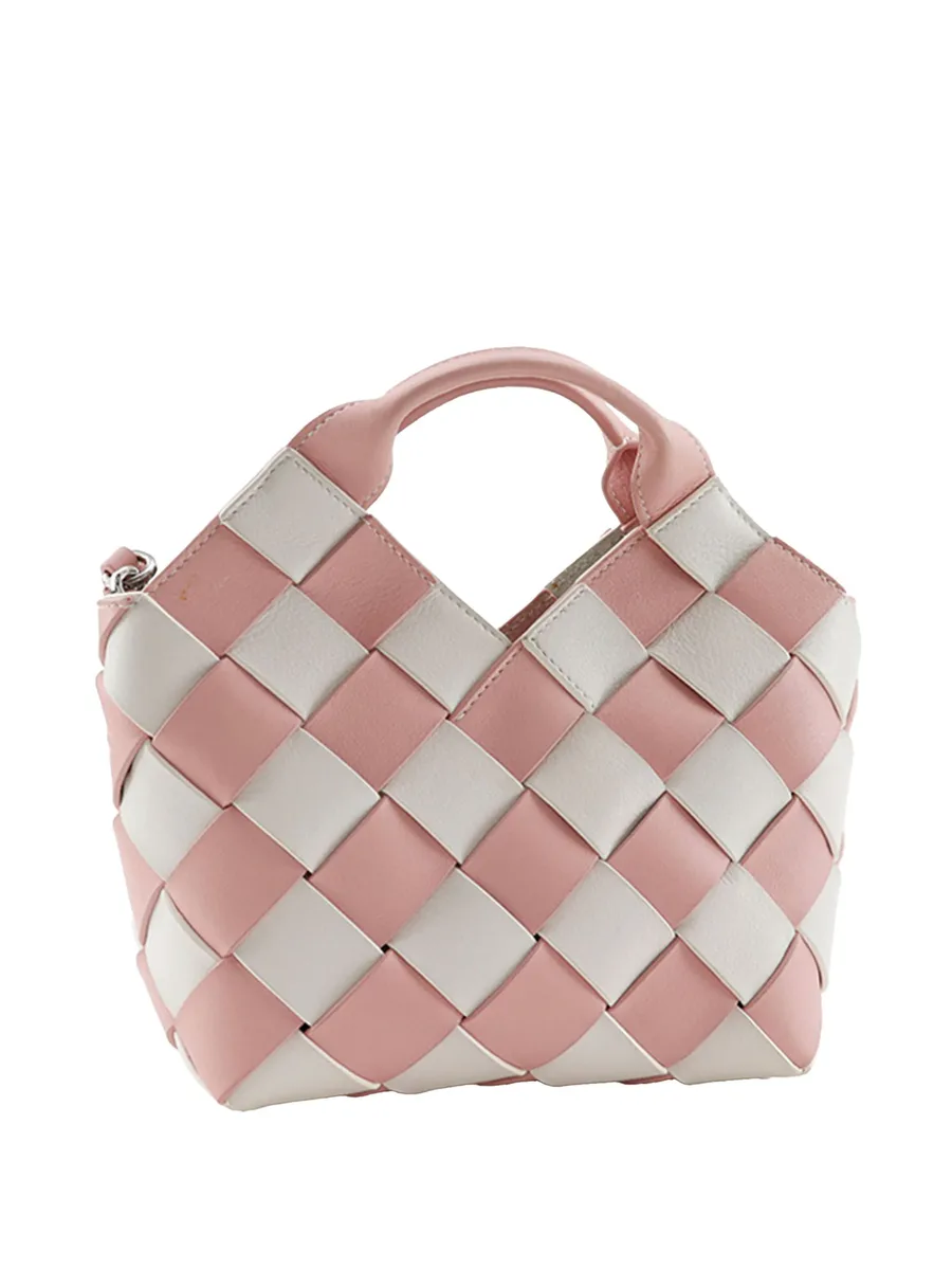 сумка-сэтчел Mini Woven Calfskin Gingham Basket Bag (2018 год) 7