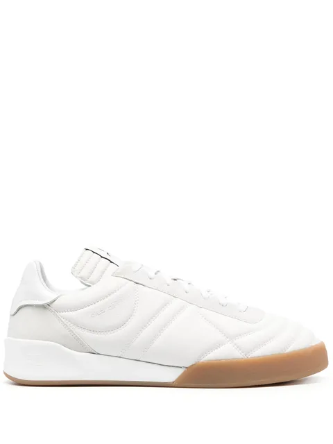 low-top leather sneakers