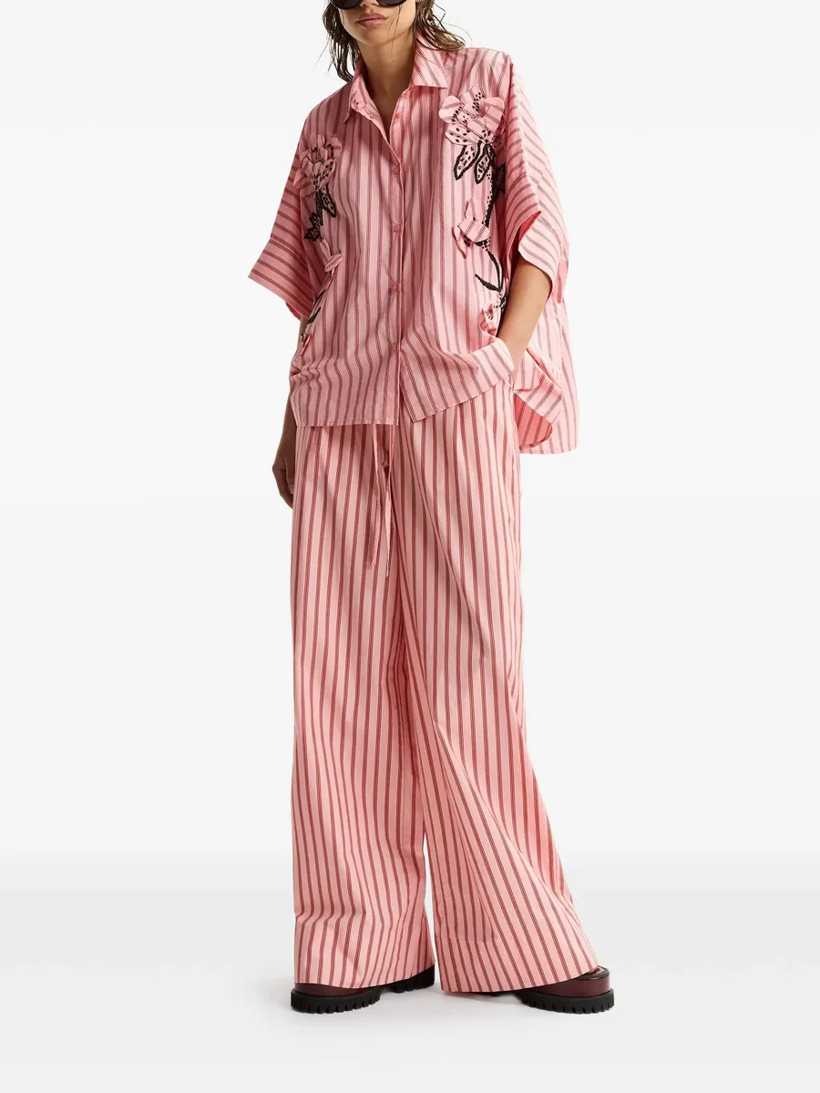 striped drawstring-waist trousers 6