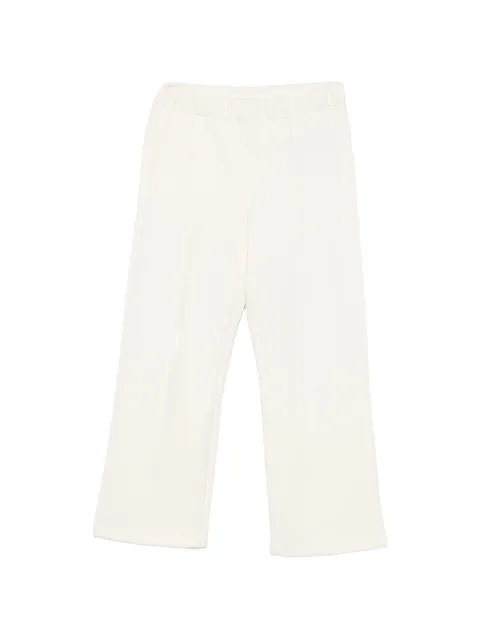 logo-print pintuck-detail trousers