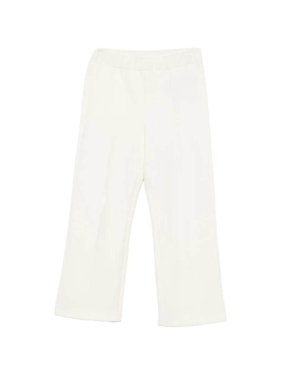 logo-print pintuck-detail trousers 1