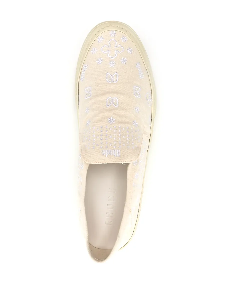 embroidered-design slip-on sneakers 7