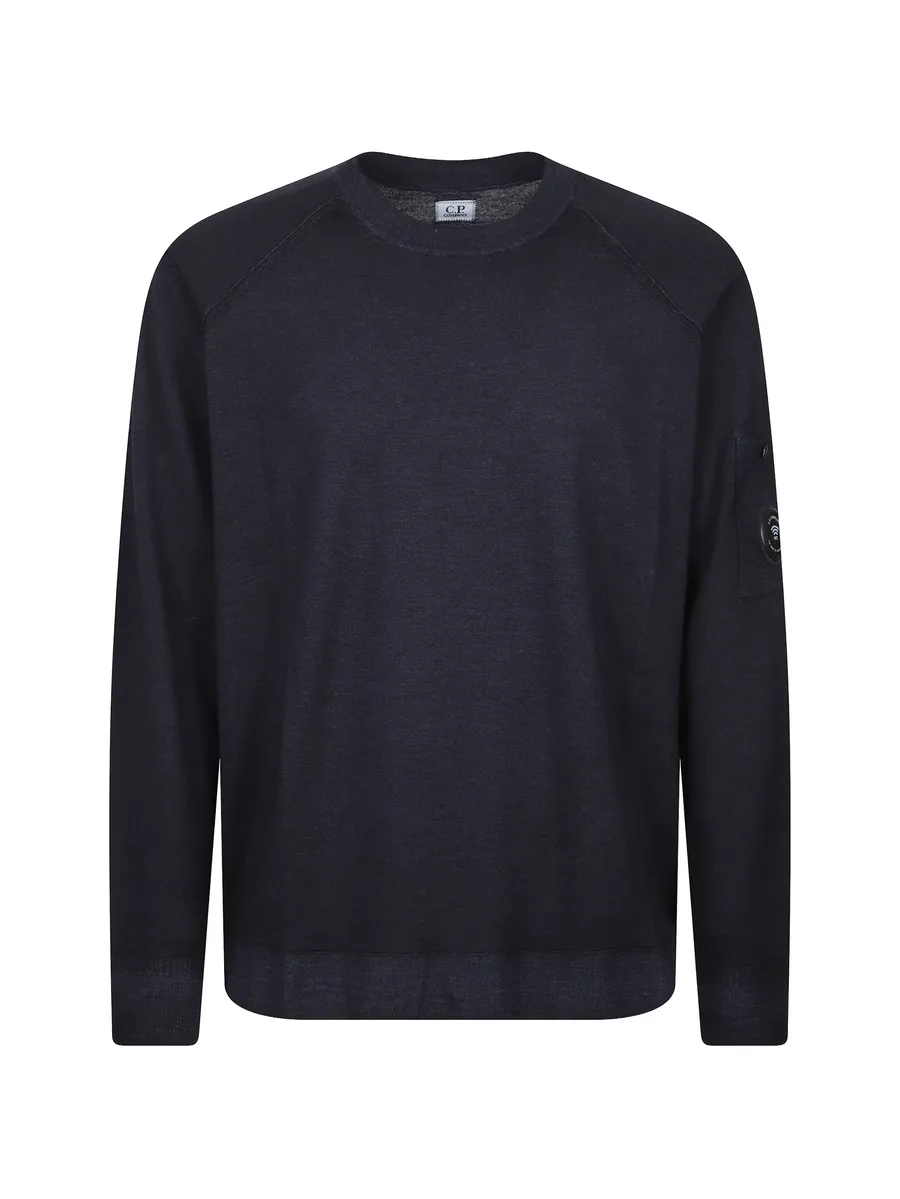 lens-detail raglan-sleeve sweater 1