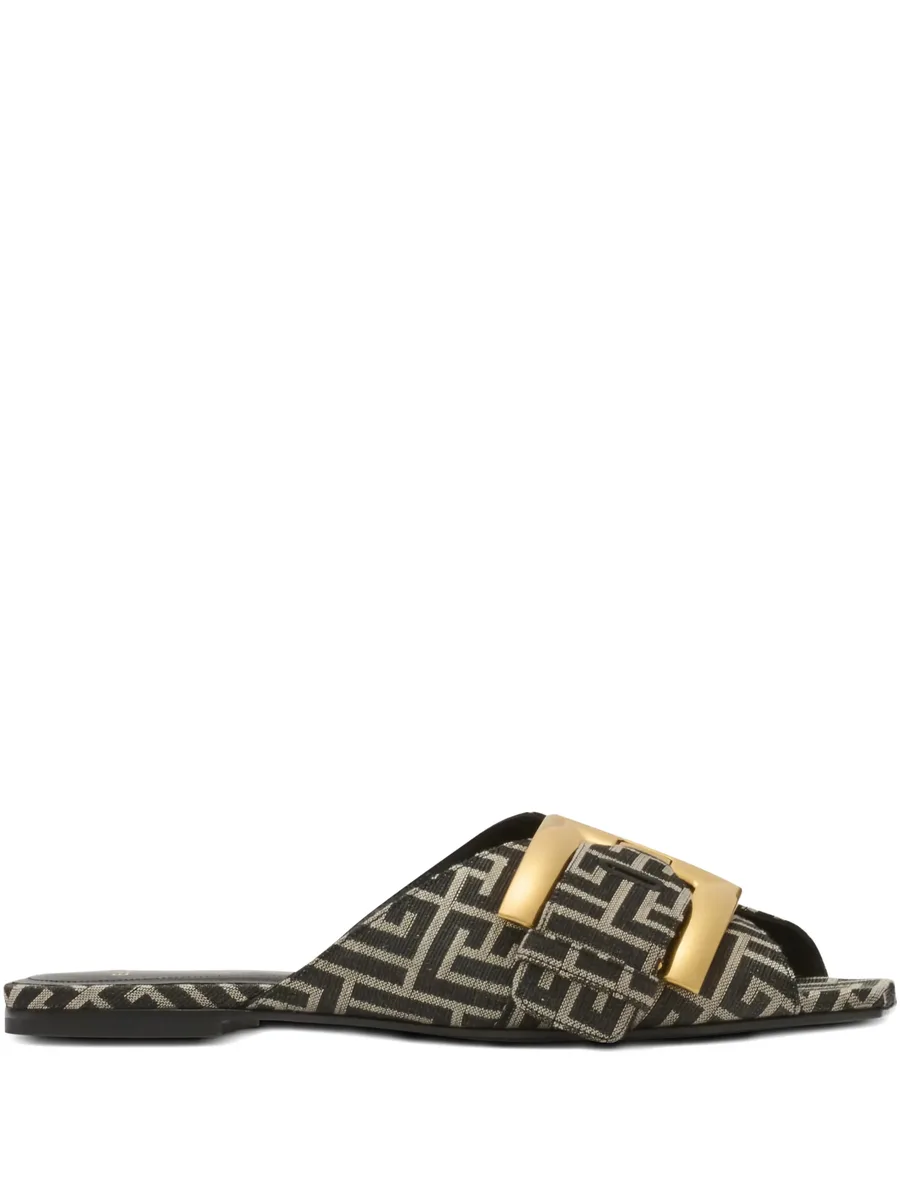Anthem monogram-pattern sandals 1