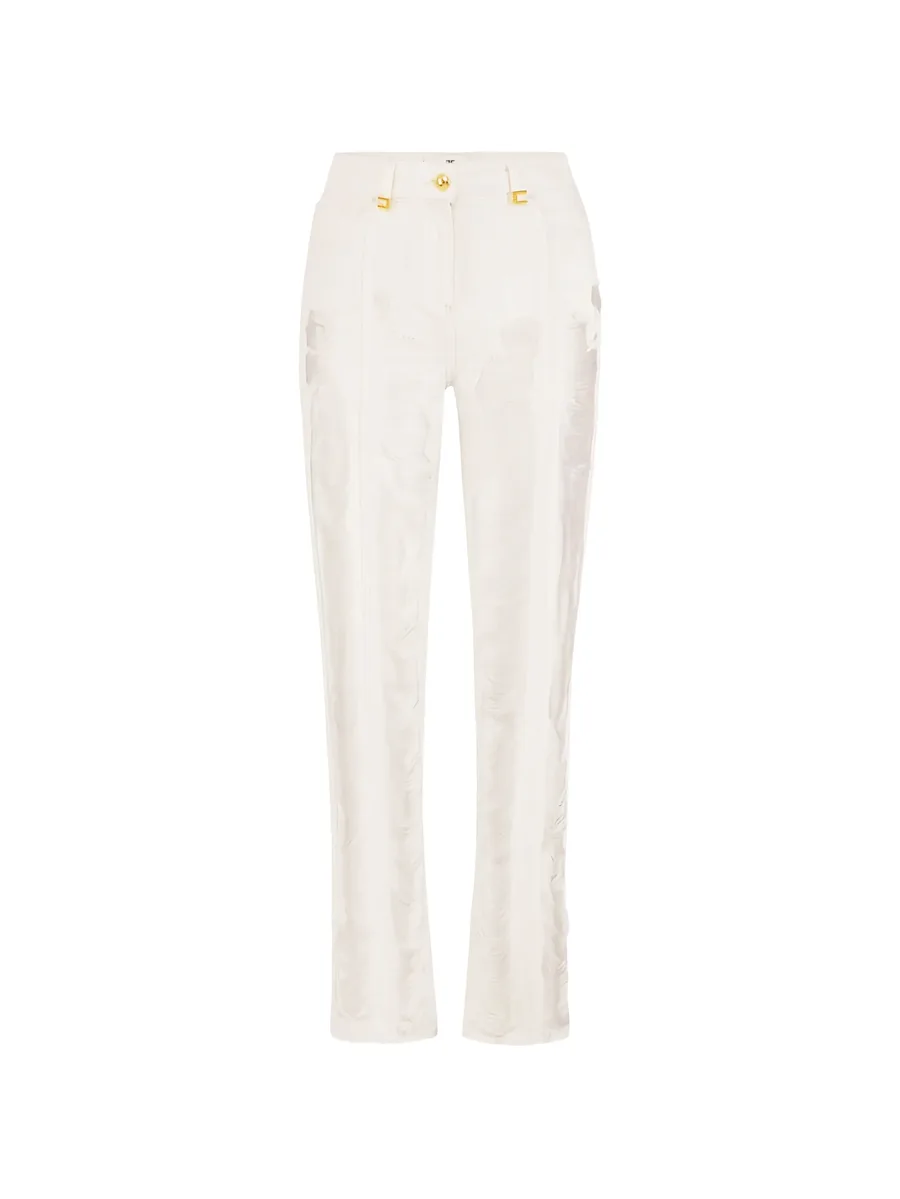 брюки палаццо с бахромой 1
