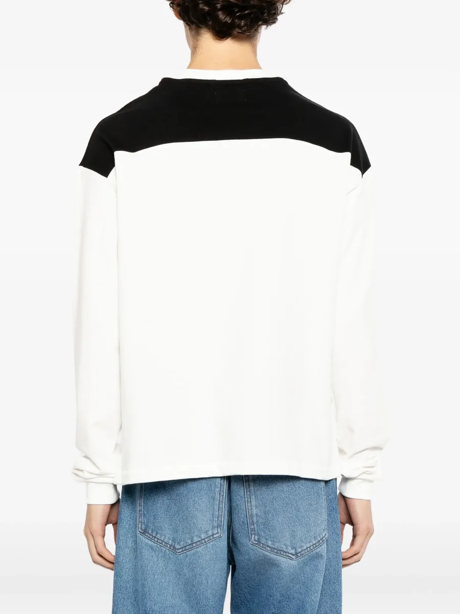logo-print panelled T-shirt 4