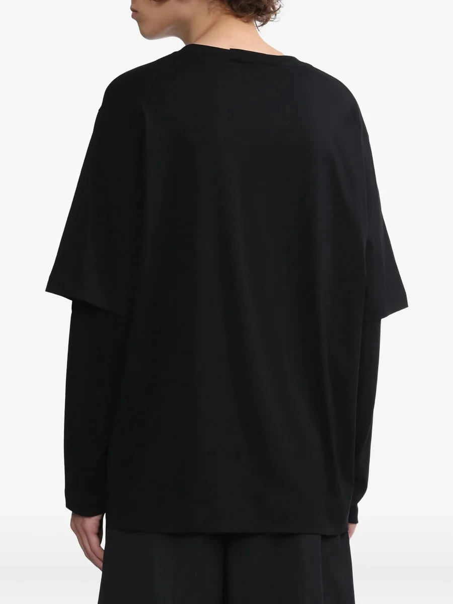 ruffle-pocket layered T-shirt 8